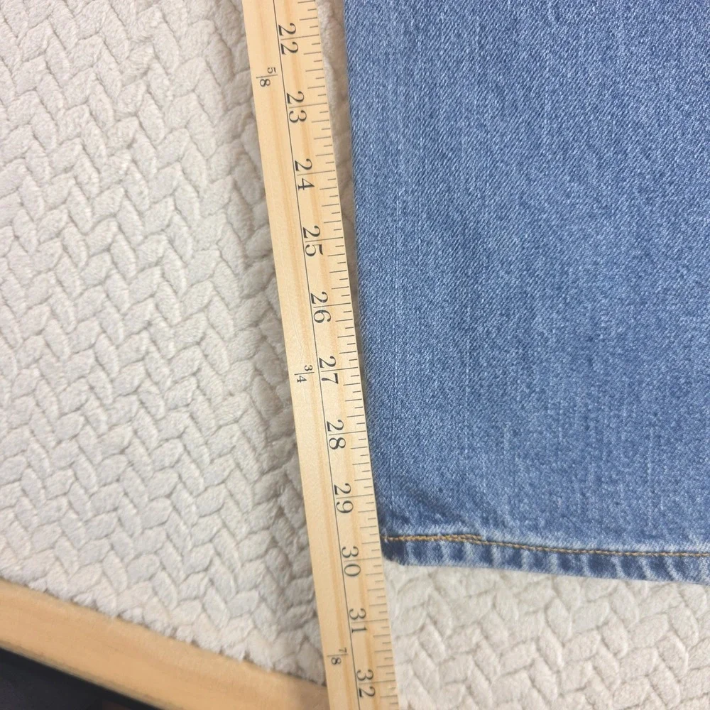 Levis 505 Regular Fit Jeans Mens 38x30 Medium Wash Blue Straight Leg Denim Y2K